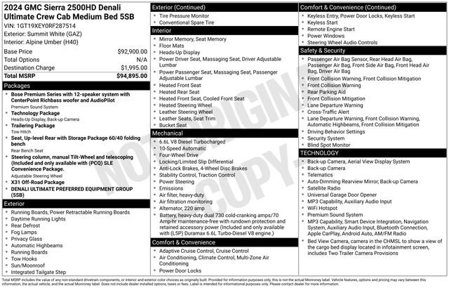 Used 2024 GMC Sierra 2500 Denali Ultimate AWD/4WD image 37