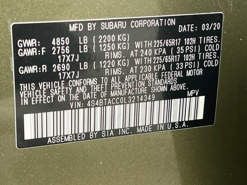 Used 2020 Subaru Outback Premium w/ Popular Package #1 AWD/4WD image 36