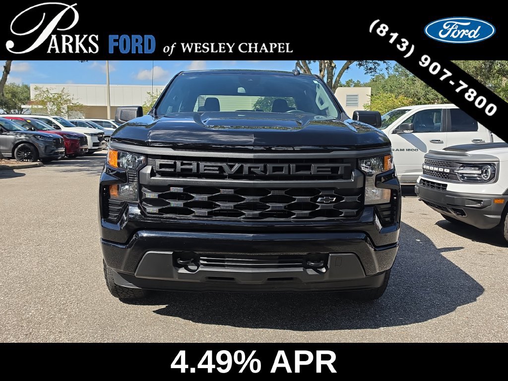 Used 2024 Chevrolet Silverado 1500 Custom w/ Turbomax Blackout Package AWD/4WD image 3