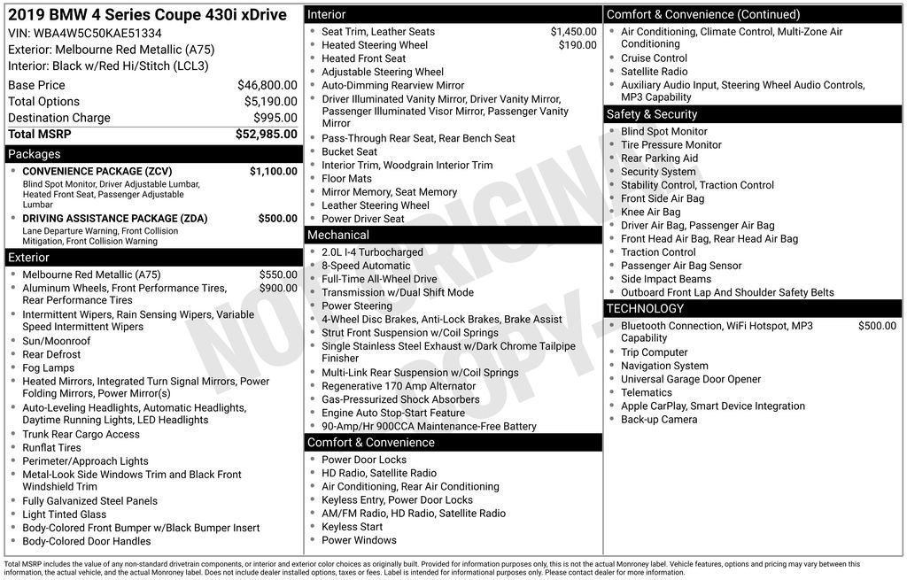 Used 2019 BMW 430i xDrive Coupe w/ Convenience Package image 10