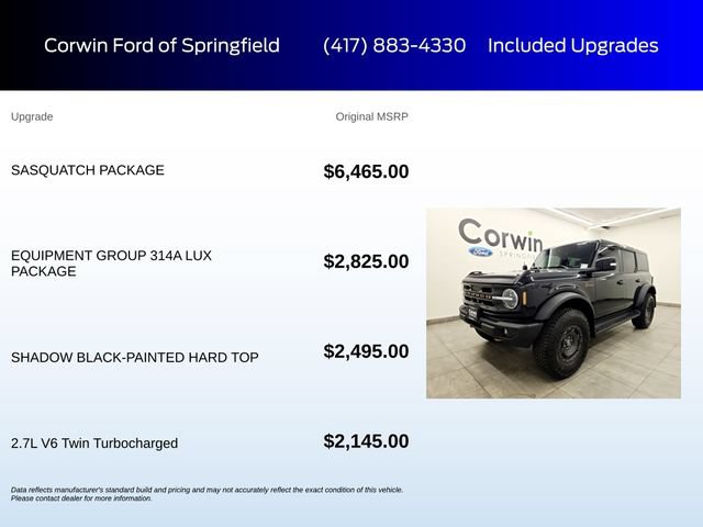 Certified 2025 Ford Bronco Outer Banks w/ Sasquatch Package AWD/4WD image 6