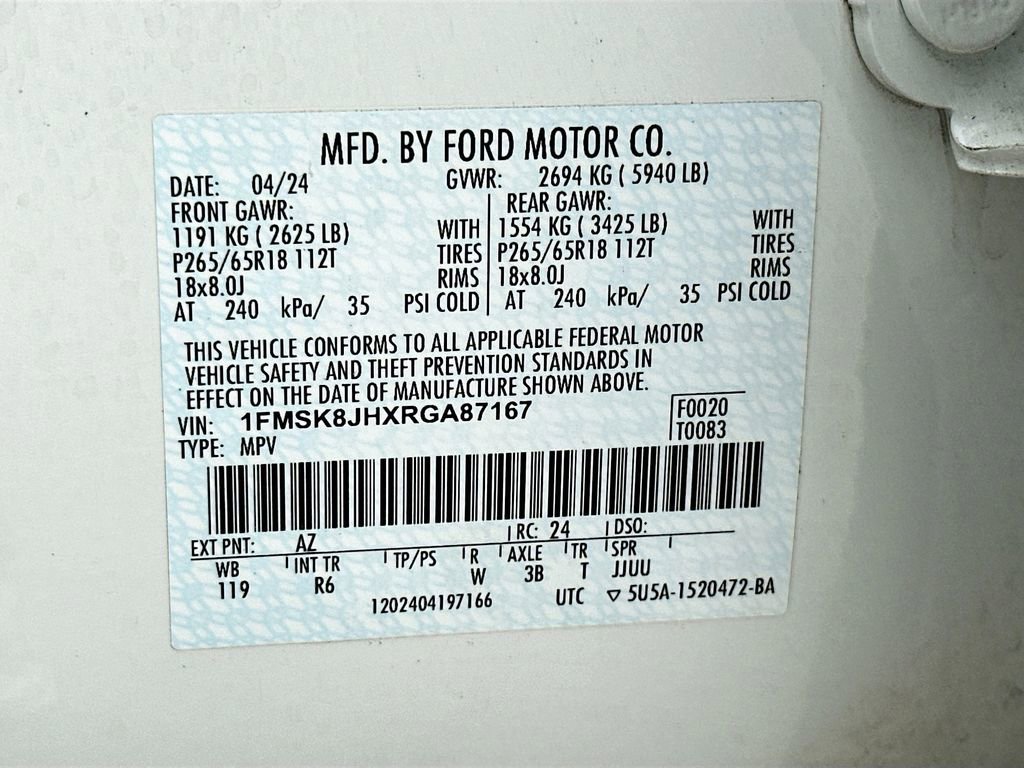 Certified 2024 Ford Explorer Timberline w/ Timberline Technology Package image 35