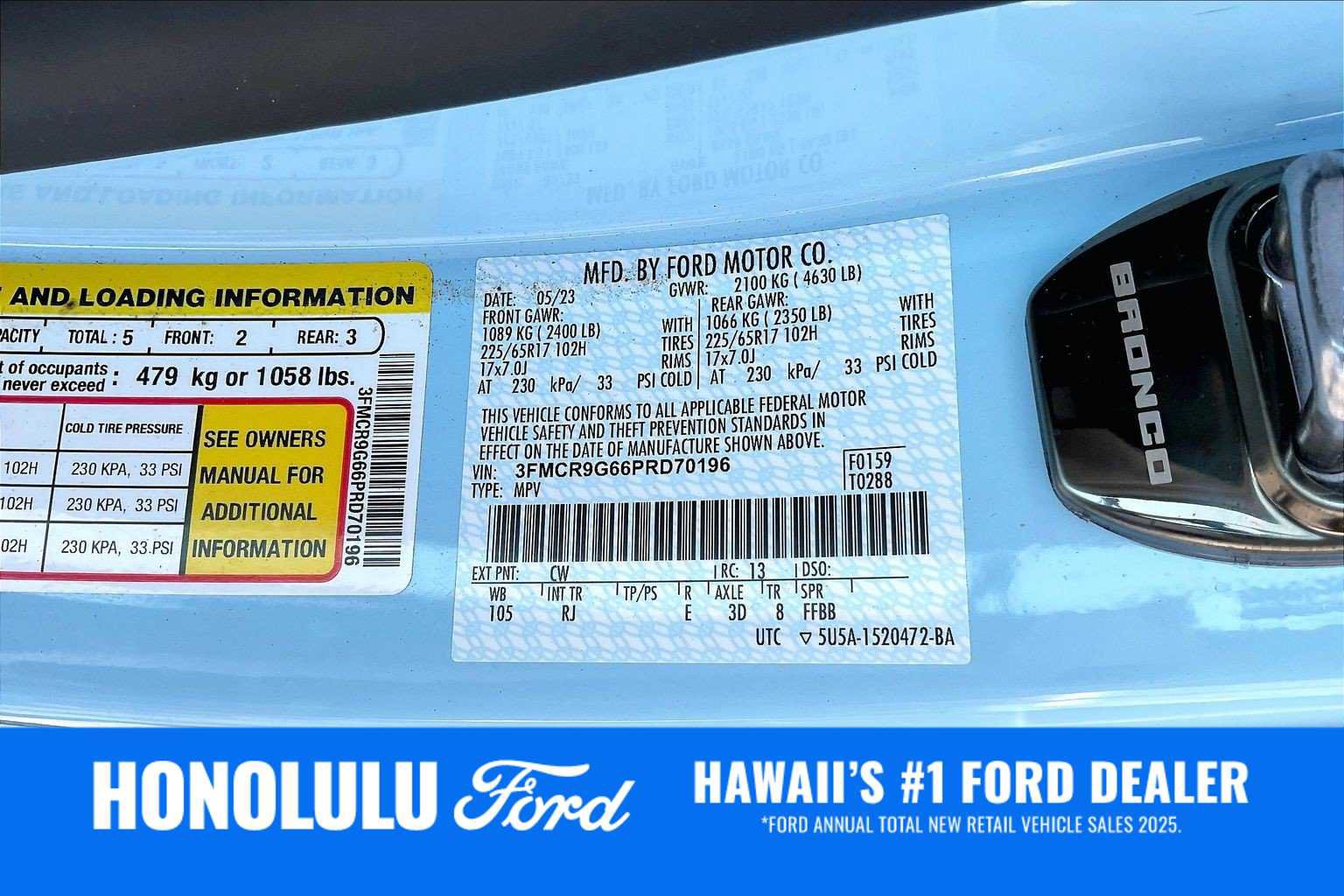 Certified 2023 Ford Bronco Sport Heritage w/ Heritage Convenience Package AWD/4WD image 20