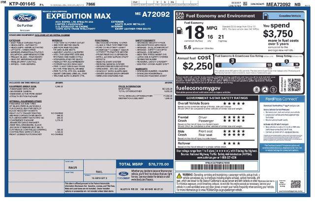 Certified 2021 Ford Expedition Max Limited AWD/4WD image 31