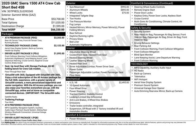 Used 2020 GMC Sierra 1500 AT4 w/ AT4 Premium Package AWD/4WD image 2