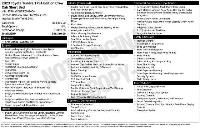 Used 2023 Toyota Tundra 1794 Edition image 8