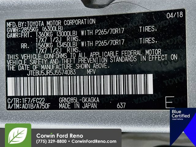Used 2018 Toyota 4Runner TRD Off-Road AWD/4WD image 34