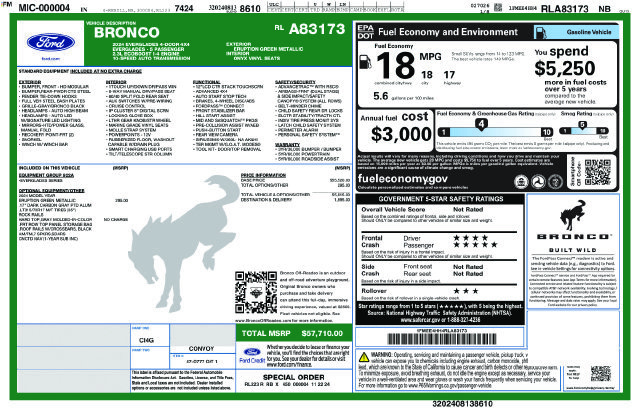Certified 2024 Ford Bronco Everglades AWD/4WD image 5