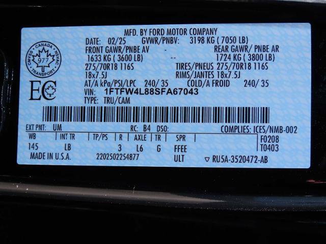 Certified 2025 Ford F150 Tremor w/ Bed Utility Package image 34