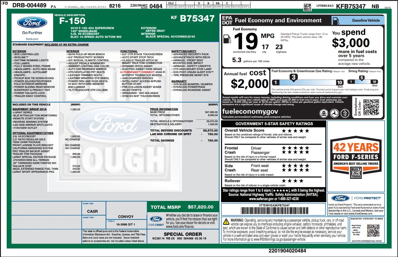 Certified 2019 Ford F150 Lariat AWD/4WD image 10