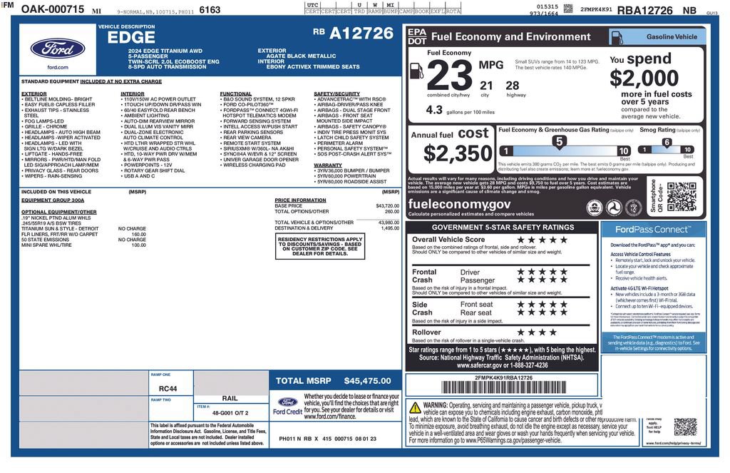 Certified 2024 Ford Edge Titanium AWD/4WD image 13