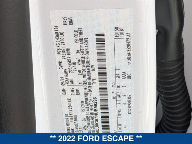 Certified 2022 Ford Escape SE image 25