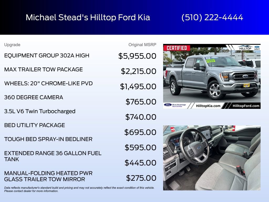 Certified 2023 Ford F150 XLT w/ Equipment Group 302A High AWD/4WD image 5