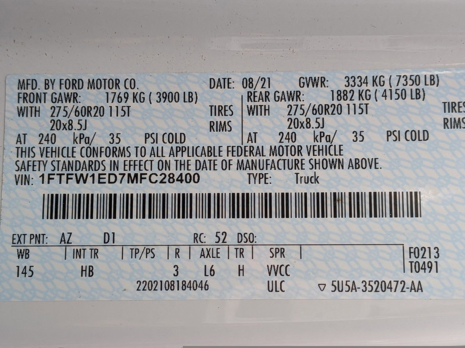 Certified 2021 Ford F150 Lariat w/ Max Trailer Tow Package image 16