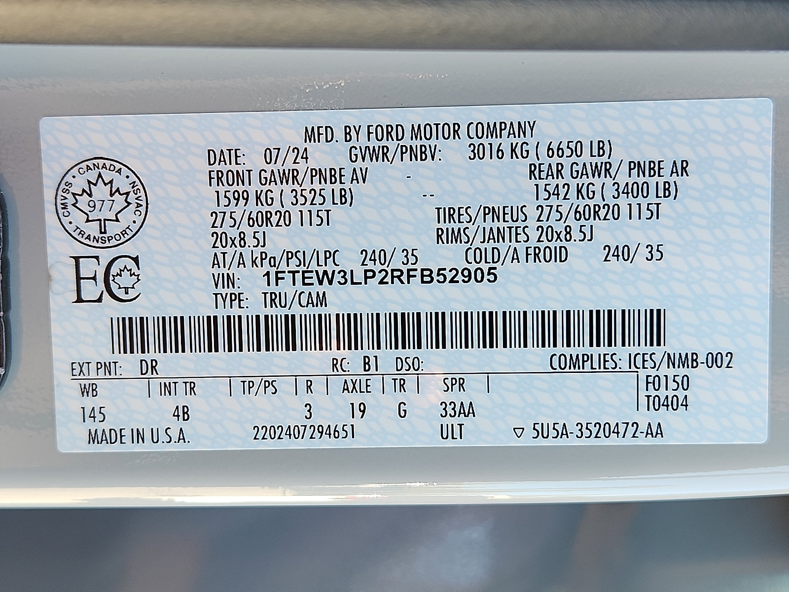 Certified 2024 Ford F150 XLT w/ Equipment Group 303A High AWD/4WD image 32
