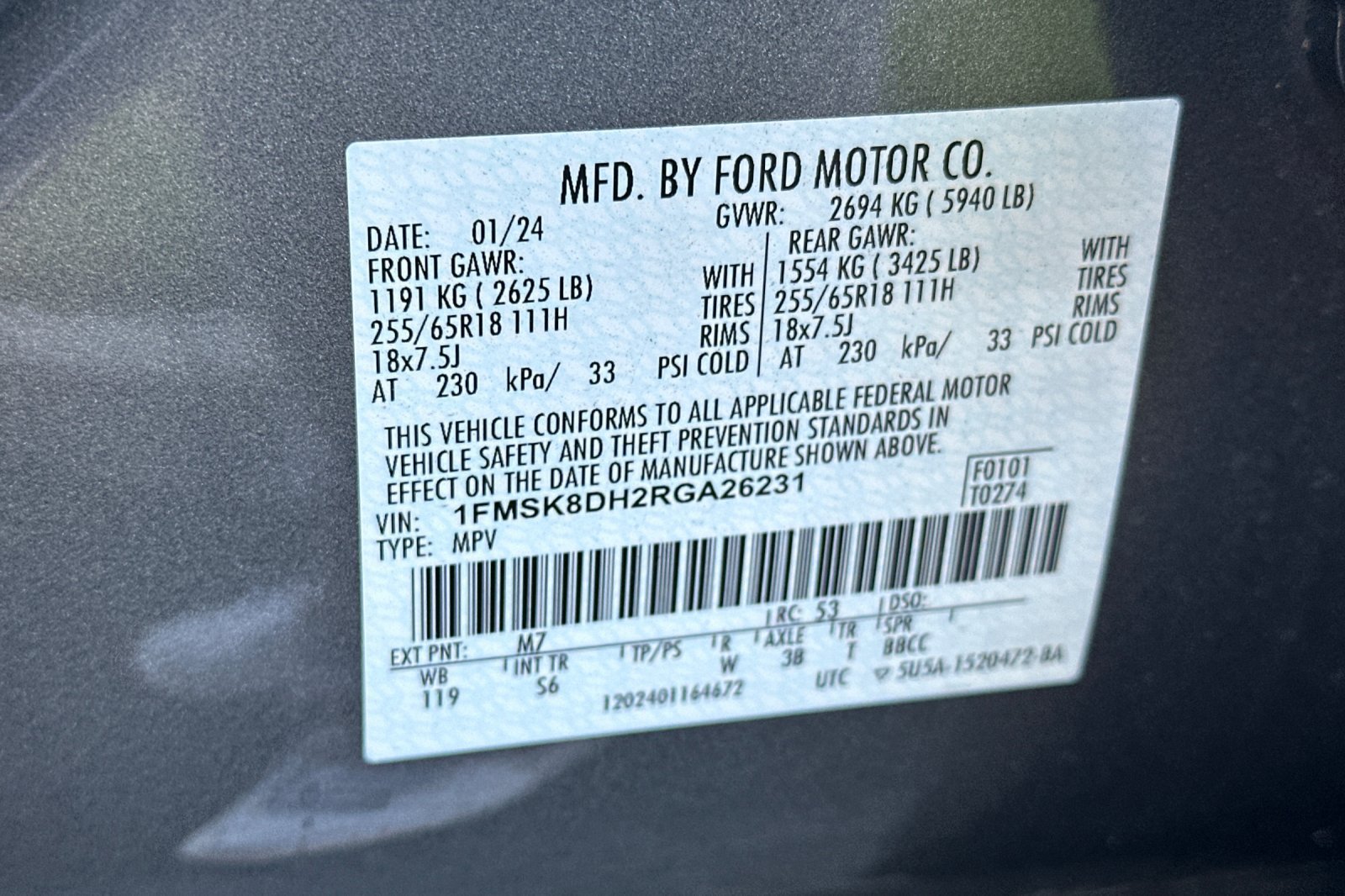 Certified 2024 Ford Explorer XLT w/ Equipment Group 202A AWD/4WD image 28