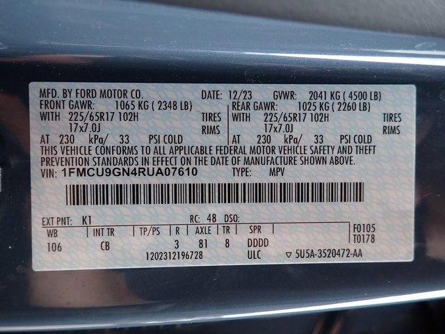 Certified 2024 Ford Escape Active AWD/4WD image 21