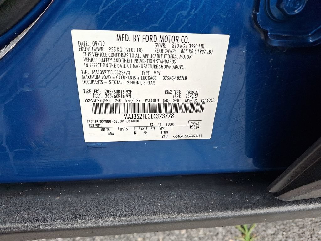 Certified 2020 Ford EcoSport S FWD image 26
