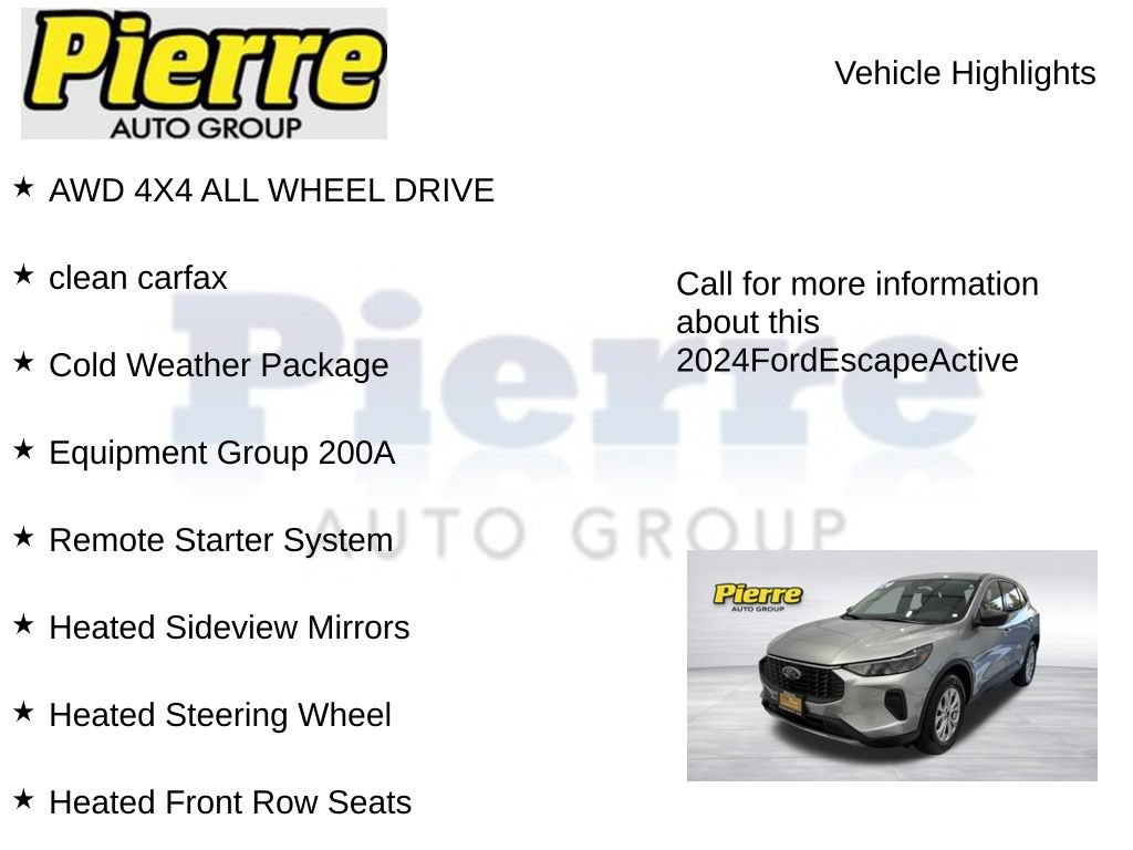 Certified 2024 Ford Escape Active AWD/4WD image 7