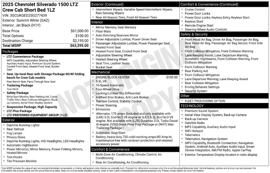 Used 2025 Chevrolet Silverado 1500 LTZ AWD/4WD image 37