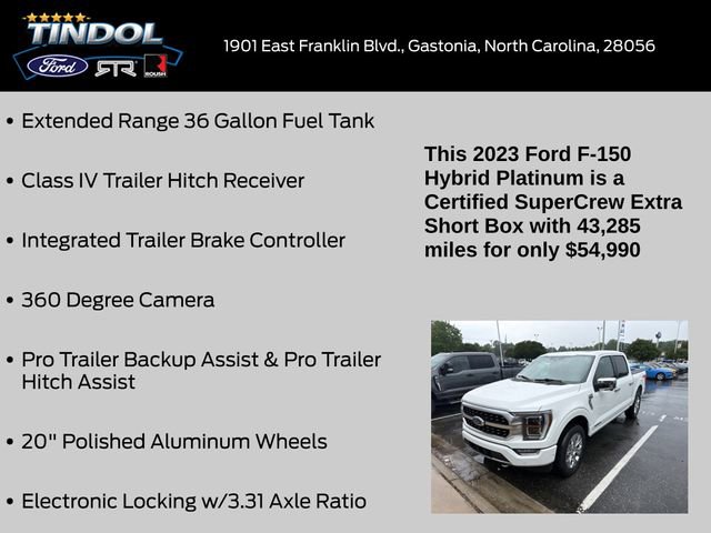 Certified 2023 Ford F150 Platinum w/ Equipment Group 701A High AWD/4WD image 15