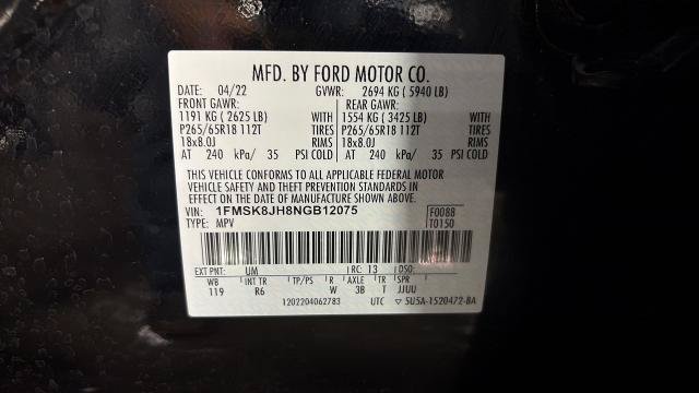 Certified 2022 Ford Explorer Timberline AWD/4WD image 29