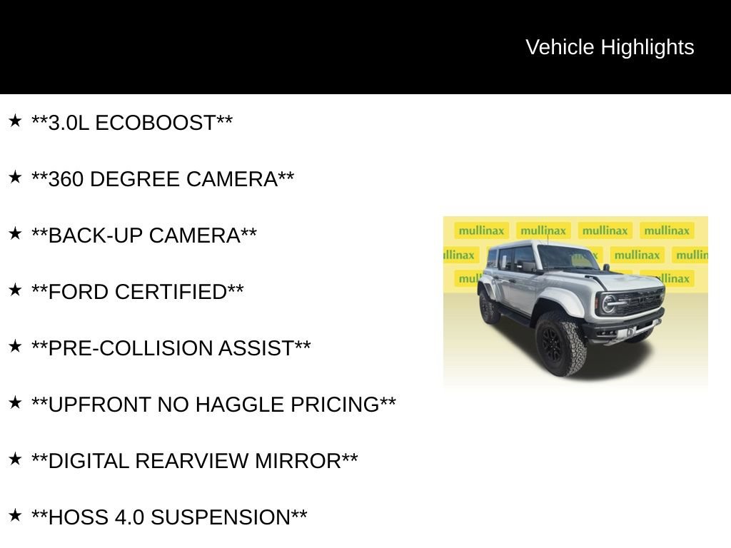 Certified 2026 Ford Bronco Raptor AWD/4WD image 13