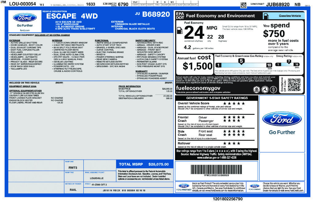Certified 2018 Ford Escape SE AWD/4WD image 4