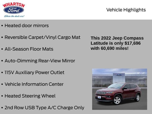 Used 2022 Jeep Compass Latitude w/ Convenience Group FWD image 25