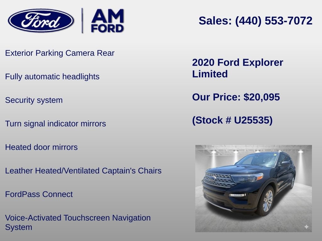 Certified 2020 Ford Explorer Limited w/ Class III Trailer Tow Package AWD/4WD image 18