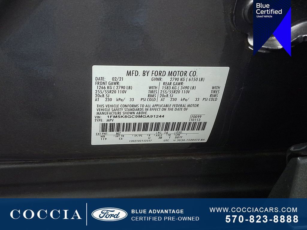 Certified 2021 Ford Explorer ST w/ Equipment Group 401A image 25