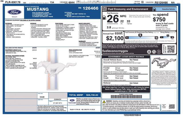 Certified 2024 Ford Mustang Coupe RWD image 30