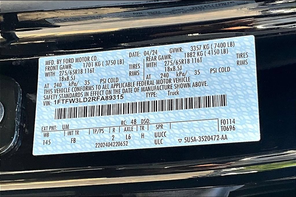 Certified 2024 Ford F150 XLT w/ Equipment Group 302A MID AWD/4WD image 23