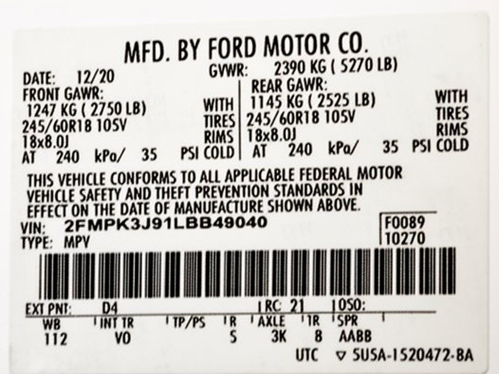 Certified 2020 Ford Edge SEL FWD image 32