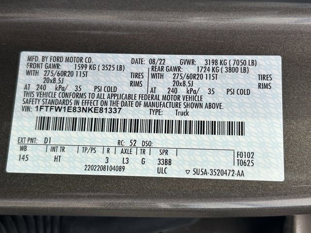 Certified 2022 Ford F150 Lariat image 33