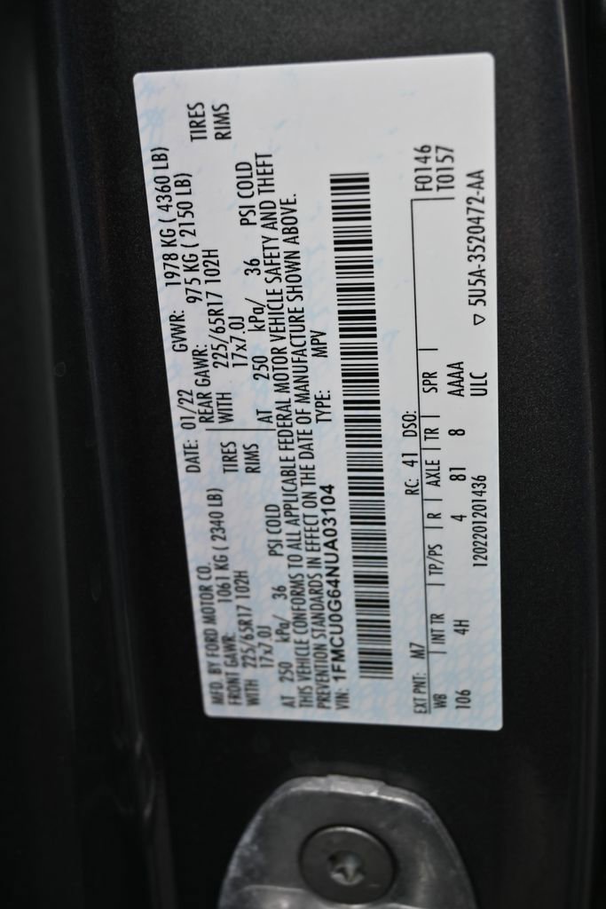 Certified 2022 Ford Escape SE w/ Convenience Package FWD image 39