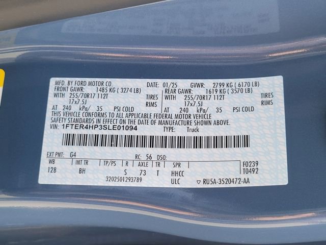 Certified 2025 Ford Ranger XLT w/ Equipment Group 301A High image 16