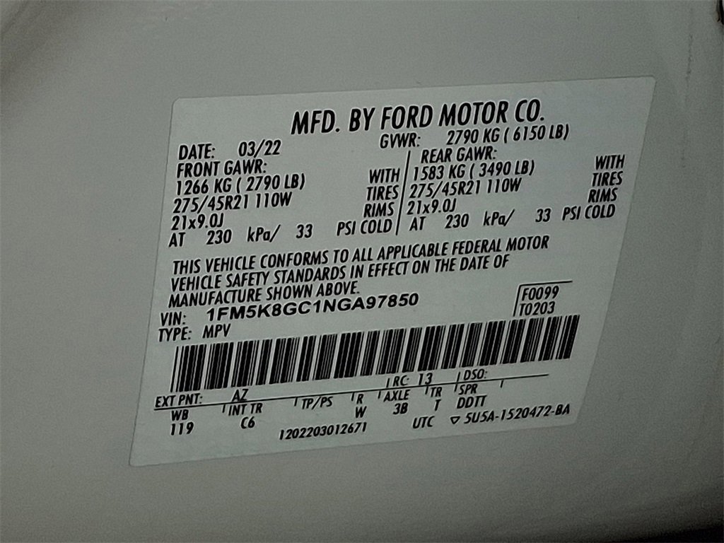 Certified 2022 Ford Explorer ST w/ Equipment Group 401A image 28