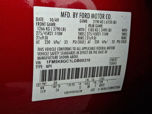 Certified 2020 Ford Explorer ST w/ ST Street Pack image 29