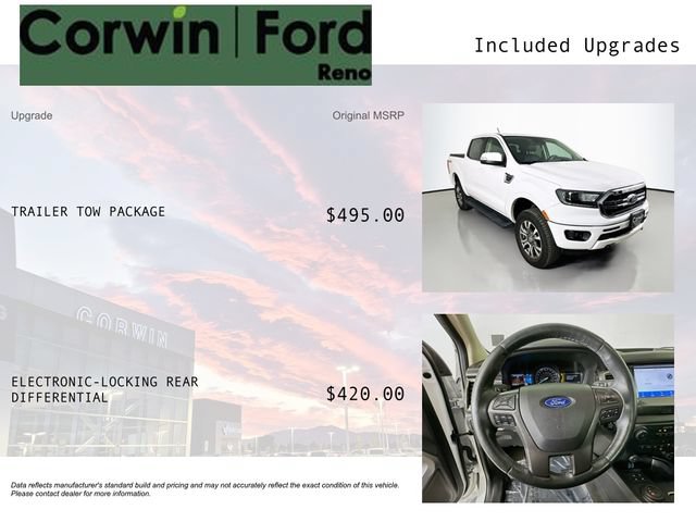 Certified 2021 Ford Ranger Lariat w/ Trailer Tow Package AWD/4WD image 3