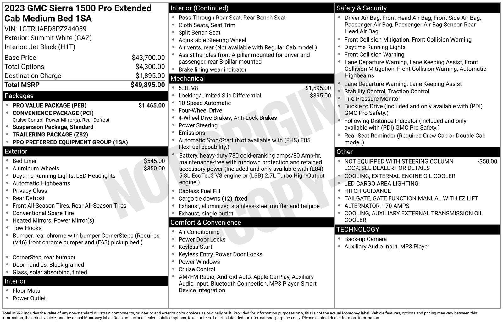 Used 2023 GMC Sierra 1500 Pro w/ Pro Value Package image 4