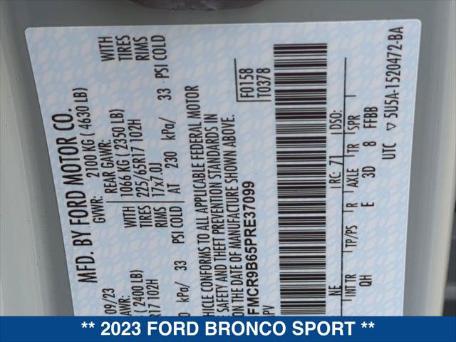 Certified 2023 Ford Bronco Sport Big Bend AWD/4WD image 24