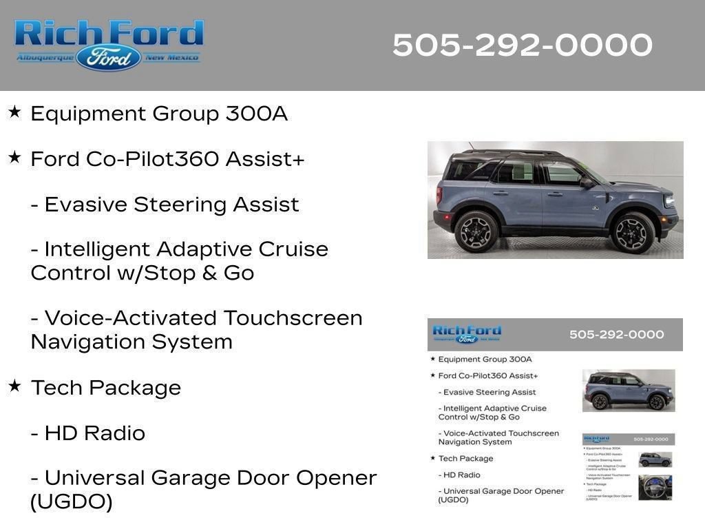 Certified 2024 Ford Bronco Sport Outer Banks w/ Tech Package AWD/4WD image 11