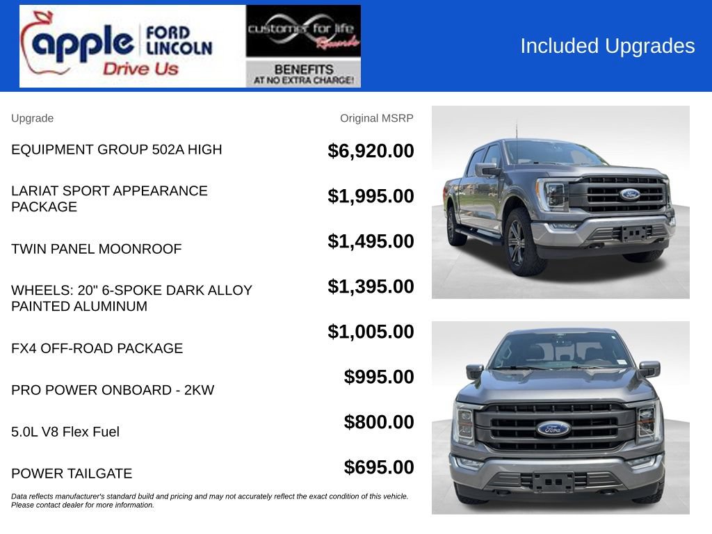 Certified 2021 Ford F150 Lariat w/ Equipment Group 502A High AWD/4WD image 4