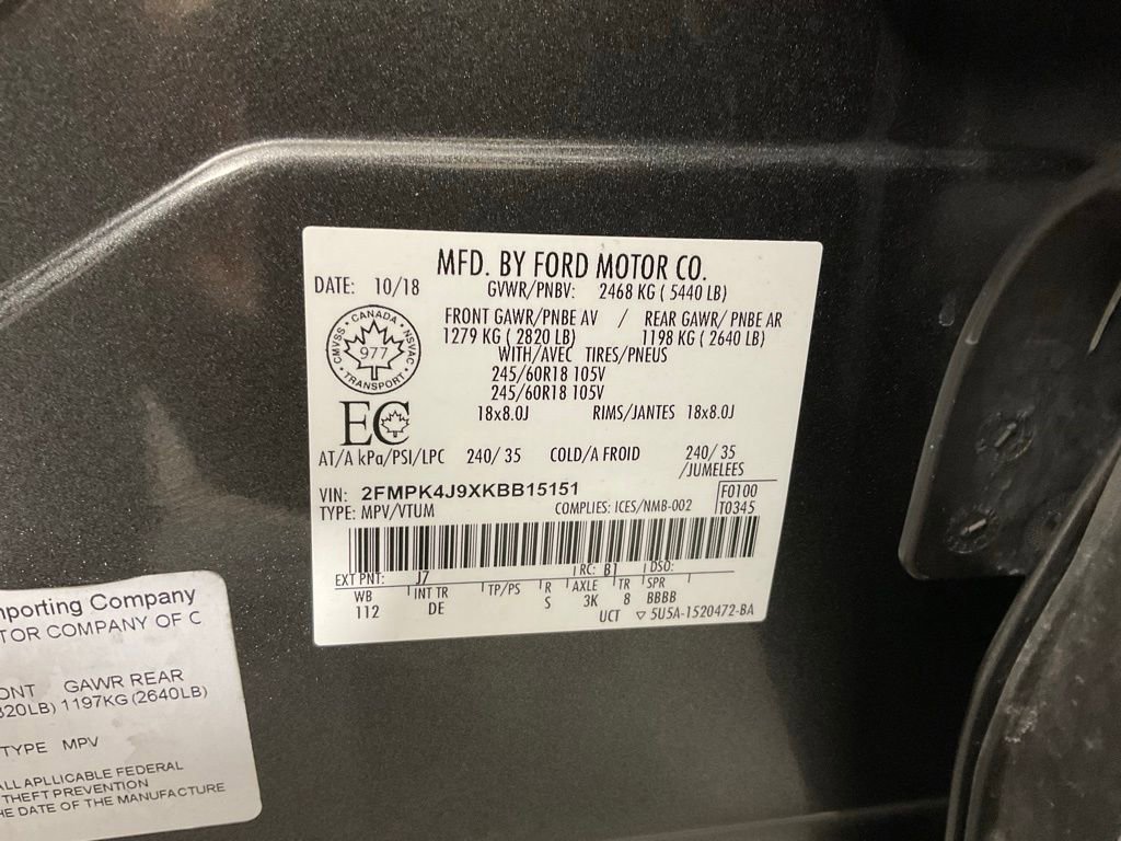 Certified 2019 Ford Edge SEL image 27