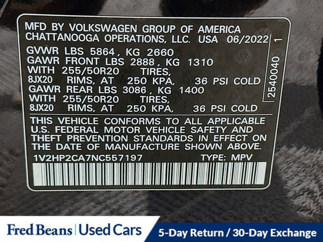 Used 2022 Volkswagen Atlas SE image 34