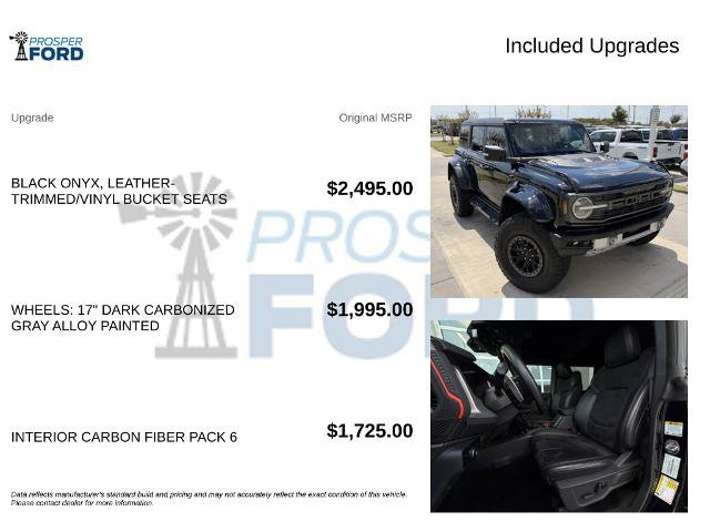 Certified 2024 Ford Bronco Raptor w/ Interior Carbon Fiber Pack 6 AWD/4WD image 3