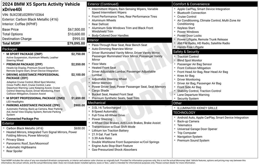 Used 2024 BMW X5 xDrive40i w/ M Sport Package AWD/4WD image 8