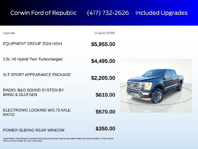 Certified 2023 Ford F150 XLT w/ Equipment Group 302A High AWD/4WD image 6