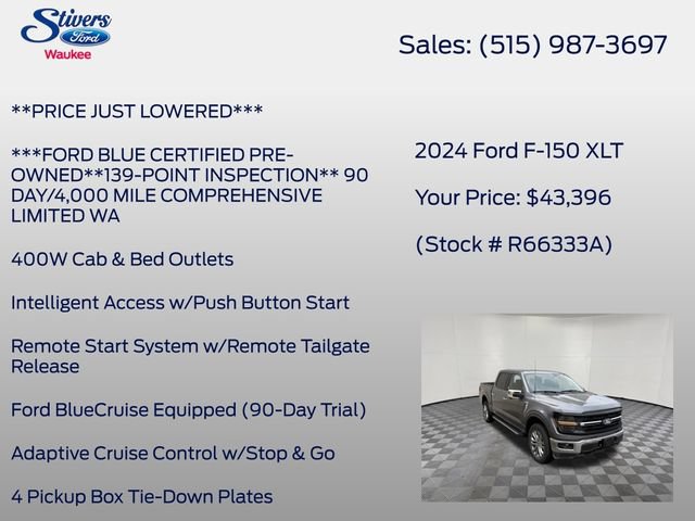 Certified 2024 Ford F150 XLT w/ Equipment Group 302A MID AWD/4WD image 22